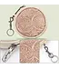 Wrangler Tan Circular Coin Pouch Floral Tooled Bag Charm