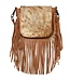 MONTANA WEST Genuine Leather Hair-On Collection Fringe Crossbody