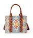 Wrangler Brown Southwestern Print Small Canvas Tote Bag