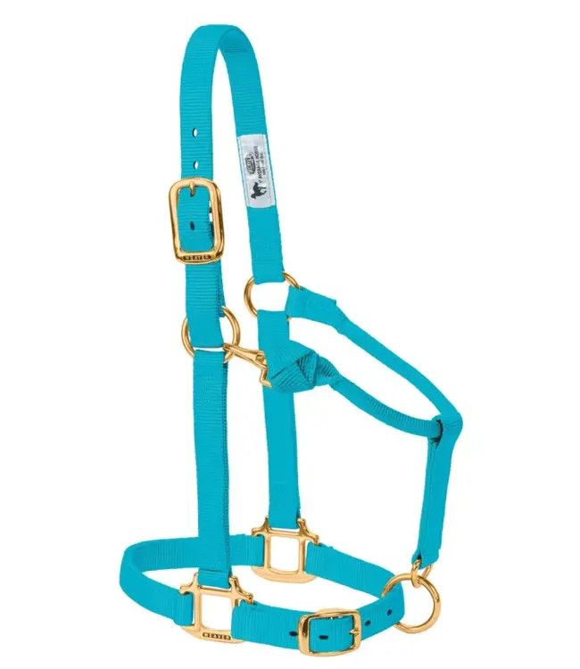 Weaver Original Adjustable Turquoise Chin & Throat Snap 1'' Halter