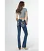 MISS ME Jeans Floral Feathers Mid-Rise Bootcut