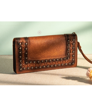 Wrangler Brown Studded Wallet