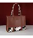 Wrangler Brown Cow Print Concealed Carry Wide Tote