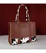 Wrangler Sacoche Carry All Wide Tote Brune Cow Print