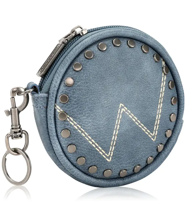 Wrangler Jean Circular Coin Pouch W Logo Bag Charm