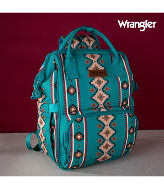 Wrangler Allover Aztec Dual Sided Backpack Dark Turquoise
