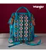 Wrangler Dark Turquoise Allover Aztec Dual Sided Backpack