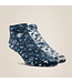 Ariat Navy Paisley Print Ankle Sock