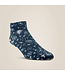 Ariat Navy Paisley Print Ankle Sock