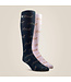 Ariat Script Knee High Sock 2pair MultiColor Pack