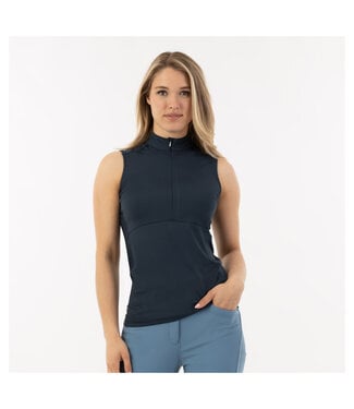 BR Equestrian Chandail Edith Zip Tank Blueberry