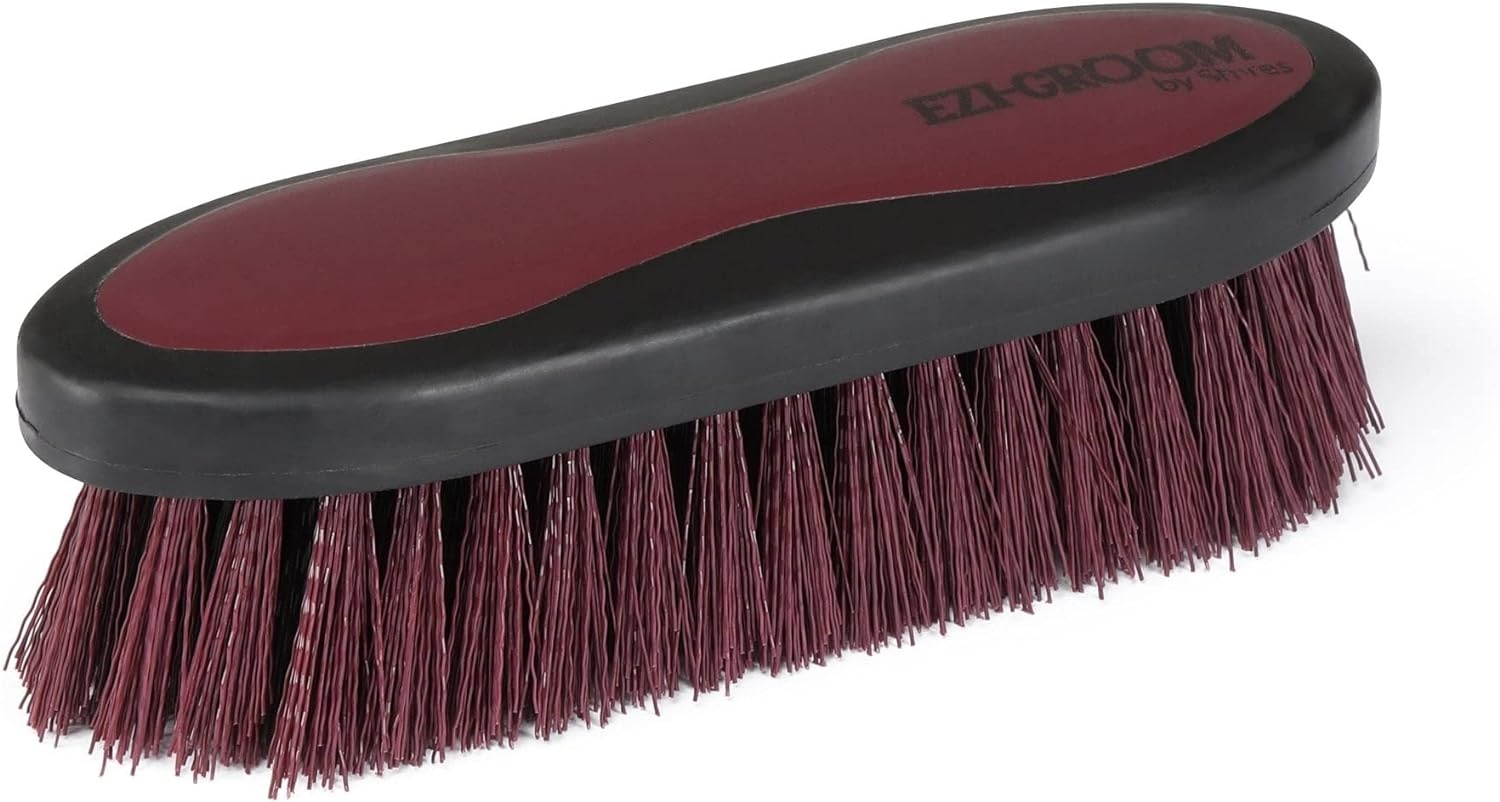 Shires Equestrian Spazzola Per Il Corpo Ezi-Groom Grip, Nera, Con Impugnatura Ergonomica