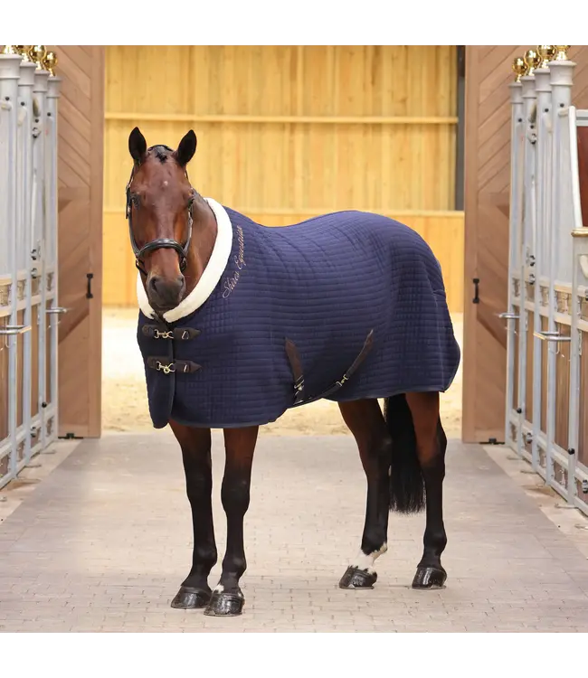 Shires Equestrian Couverture de Refroidissement Tech Deluxe Navy