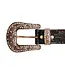 Angel Ranch Leather Floral Embossed Blue Diamond Belt