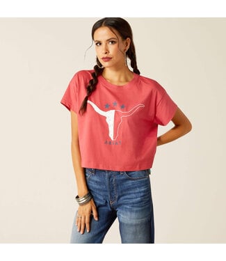 Ariat T-Shirt Lone Star Garnet Rose