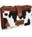 Wrangler ortefeuille Cow Print Bi-Fold Brun