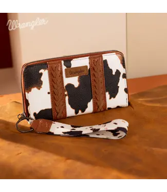 Wrangler Brown Cow Print Wallet