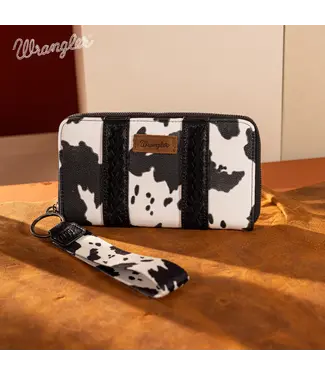 Wrangler Black Cow Print Wallet