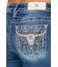 MISS ME Jeans Mid-Rise Boot Cut Longhorn Mandala