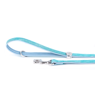 MyFamily Saint Tropez Dog Leash Turquoise Leather