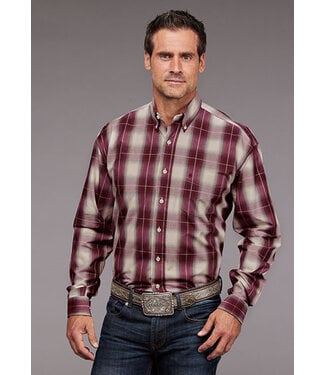 Stetson Pocket Plaid Ombre Western Shirt