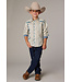 Roper White Vertical Aztec Stripe Western Shirt