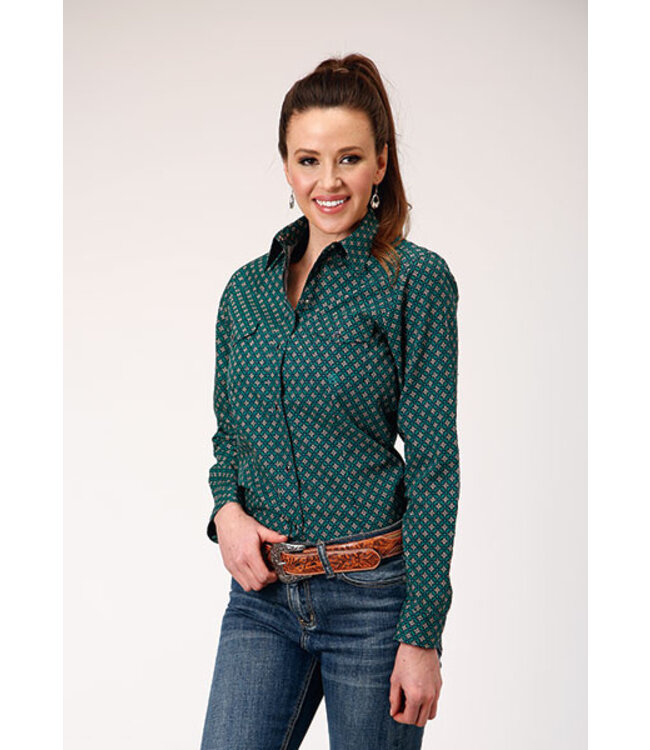 Roper Chemise Western Cross Walk