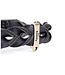 MyFamily Ascot Dog Collar in Greased Italian Black Leather