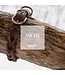 MyFamily Ascot Dog Collar in Greased Italian Black Leather