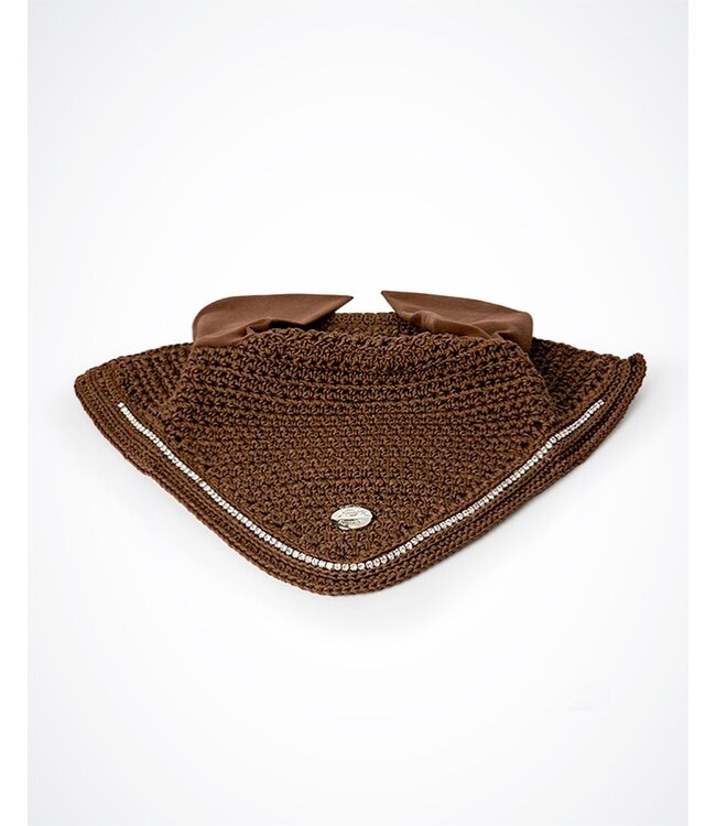 Ogilvy Equestrian Chocolate Brown Long Tie-Down Bonnet