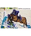 Ogilvy Equestrian Navy Long Tie-Down Bonnet
