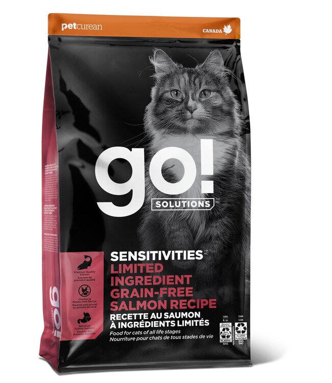 PetCurean GO! Ingrédients Limités Sans Grains pour Chat au Saumon