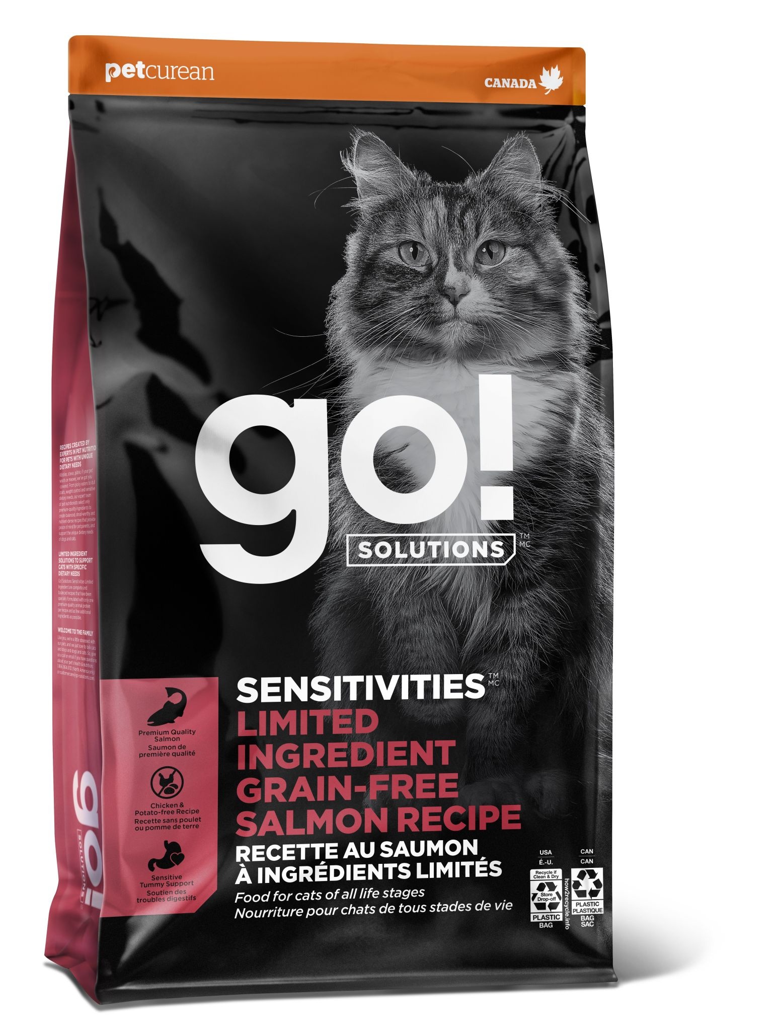 PETCUREAN - GO! Sensitivities Limited Ingredient Grain-Free Salmon ...