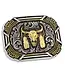 Montana Silversmiths Flair Buffalo Skull Attitude Southwestern Buckle