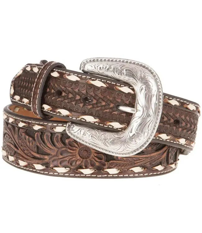 Ariat Ceinture Floral Laced Brune Lining Blanc