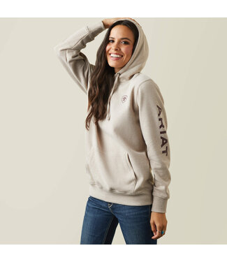 Ariat Oatmeal Heather Logo Hoodie