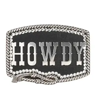 M&F Western Products Black Glitter HOWDY Western Buckle