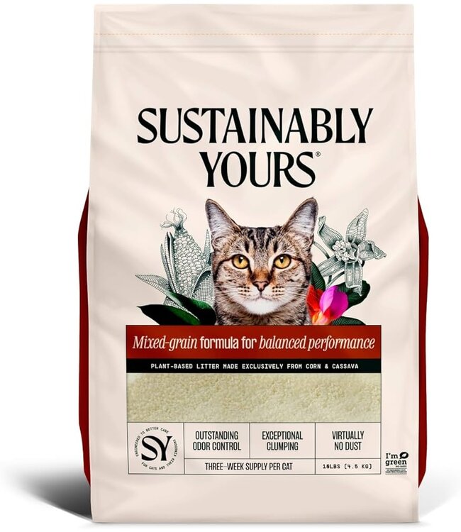 Sustainably Yours Litière Agglomérante Performance Mixed-Grain