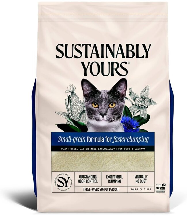 Sustainably Yours Small-Grain Multi-Cat Biodegradable Clumping Litter