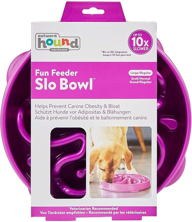 Outward Hound Bol Interactif Fun Feeders Purple