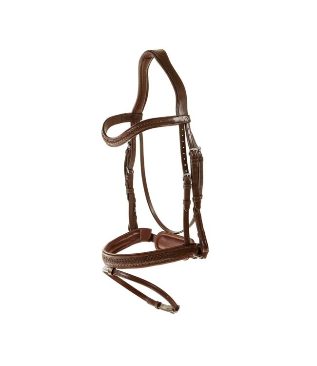 Dy'on Plaited Flash Noseband Bridle with Pull Back