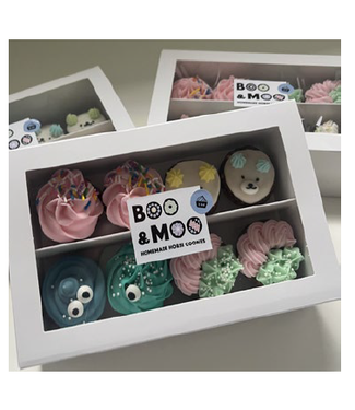 Boo & Moo 8Pack Regular Horse Cookies with Icing