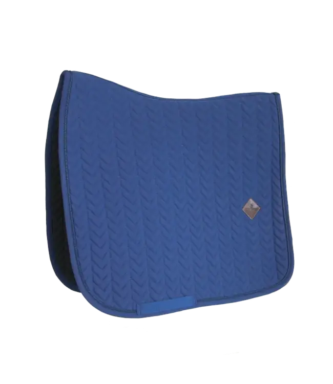 Kentucky Horsewear Navy Saddle Pad Fishbone Dressage