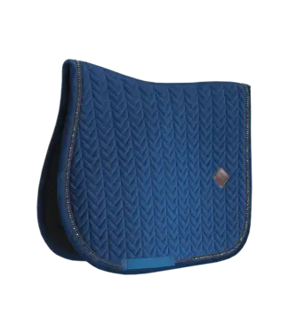 Kentucky Horsewear Tapis de Selle Velvet Pearls Navy Jumping