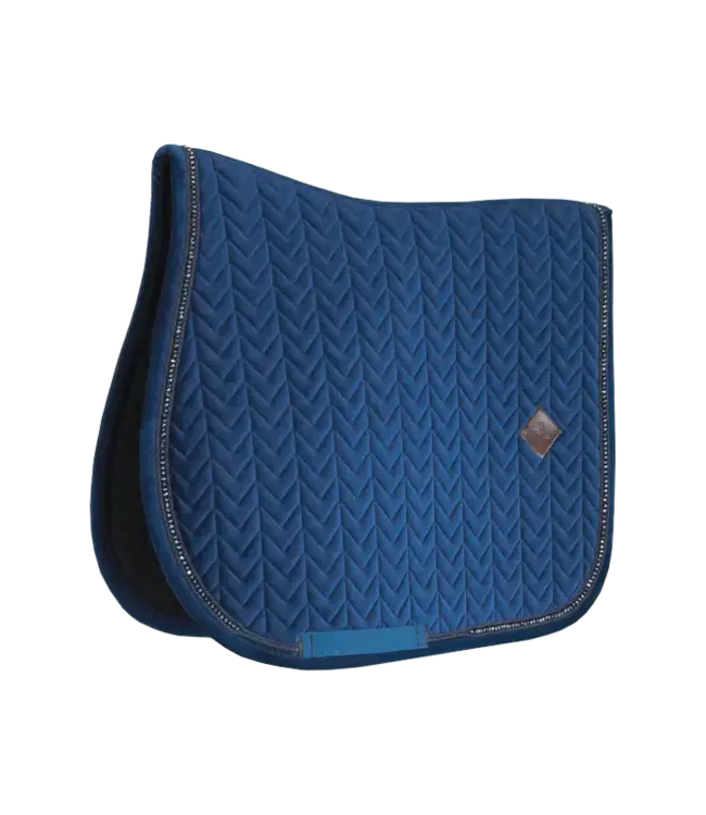 Kentucky Horsewear Tapis de Selle Velvet Pearls Navy Jumping