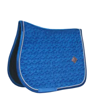 Kentucky Horsewear Tapis de Selle Basic Navy Velvet Jumping