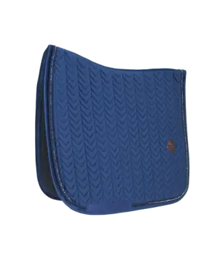 Kentucky Horsewear Tapis de Selle Velvet Pearls Navy Dressage