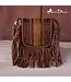 MONTANA WEST Genuine Leather Tooled Fringe Crossbody