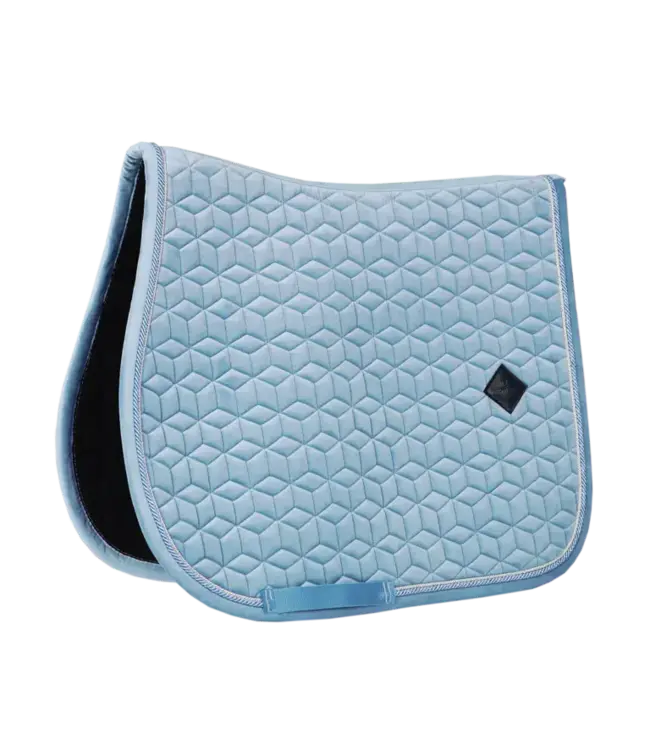 Kentucky Horsewear Saddle Pad Light Blue Velvet Jumping