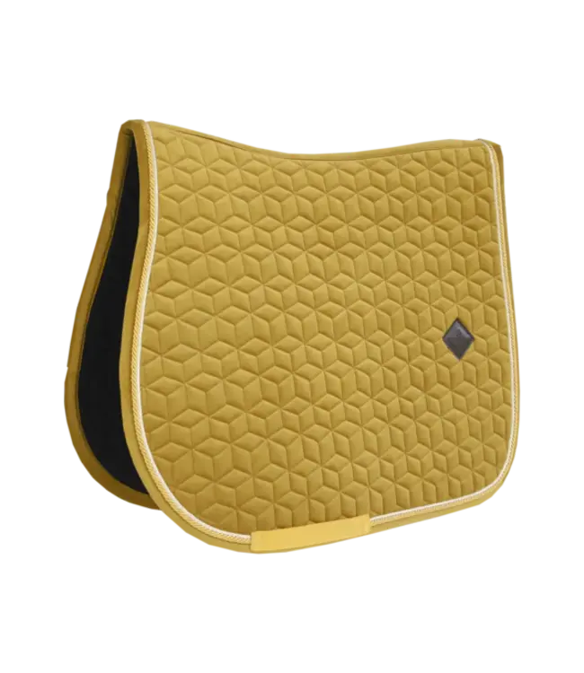 Kentucky Horsewear Saddle Pad Mustard Velvet Jumping